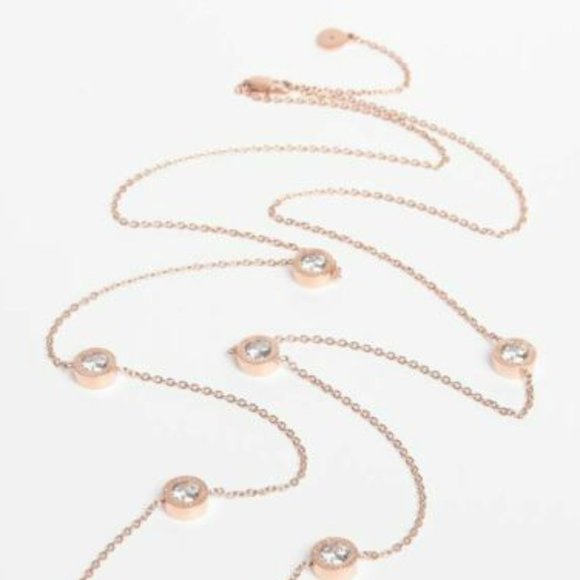 NEW Michael Kors Crystal Fulton Station Necklace - Picture 5 of 6